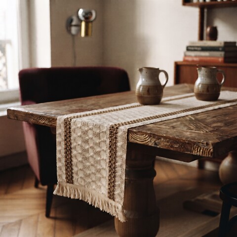 Sendero caminero de mesa tejido Ibiza 30x180cm Sendero caminero de mesa tejido Ibiza 30x180cm