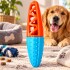Juguete Morder Perros Gatos Limpieza Dental Golosinas Premio Celeste Naranja