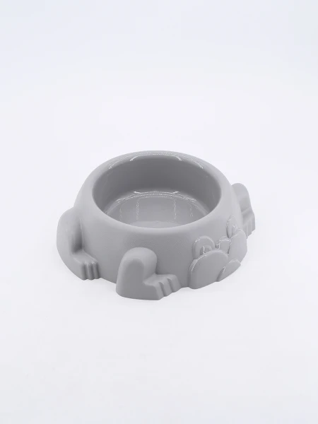 COMEDERO PARA MASCOTA GRIS