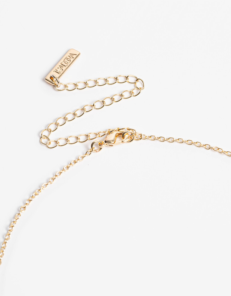 Collares Largos Strass Collar Largo En Y Con Cubic - Dorado