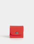 Billetera Clasico Billetera De Cuerina Con Broche - Rojo Medio