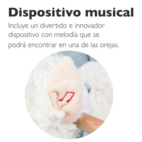 Mecedor de Peluche Carestino con Base de Madera Verde agua