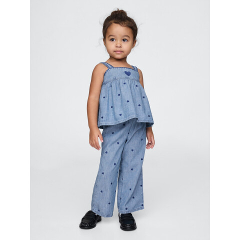 CHAMBRAY TANK X PANT SET LIGHT WASH