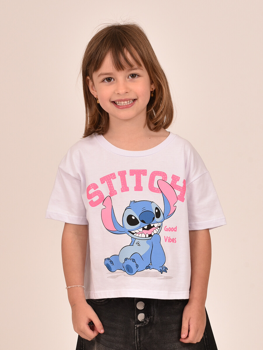 REMERA GOOD VIBES STITCH - BLANCO 