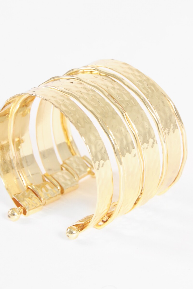 Pulsera vueltas texture dorado