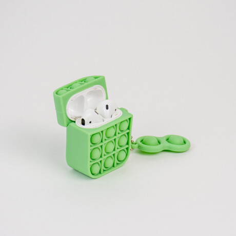 Funda De Silicona Pop It Para Auriculares Verde Claro