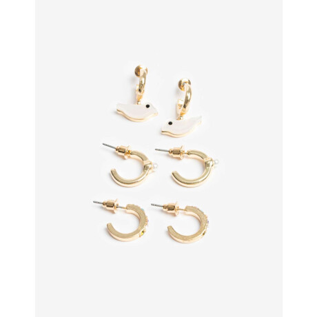 Set De Argollitas Dorado