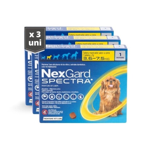 Nexgard Spectra Para Perros 3.6 a 7Kg - 3unidades Nexgard Spectra Para Perros 3.6 a 7Kg - 3unidades