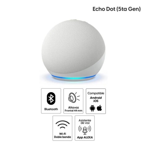 Amazon Echo Dot 5ª Generación Blanco con Alexa WiFi Bluetooth Smart Speaker Amazon Echo Dot 5ª Generación Blanco con Alexa WiFi Bluetooth Smart Speaker