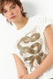 REMERA REPTILE Blanco