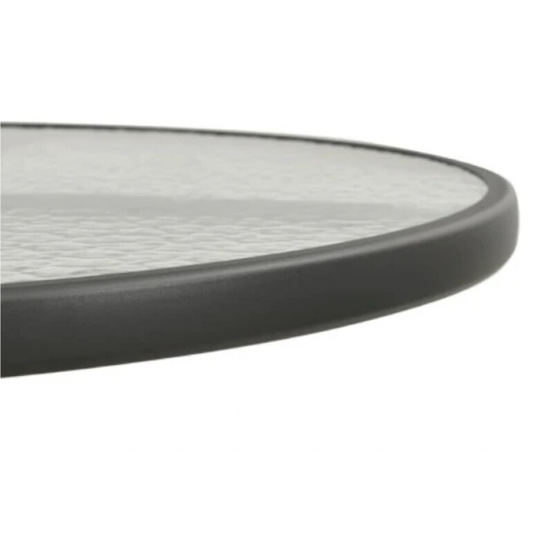 Mesa Jardin Vidrio Negra 0.80 Mesa Jardin Vidrio Negra 0.80