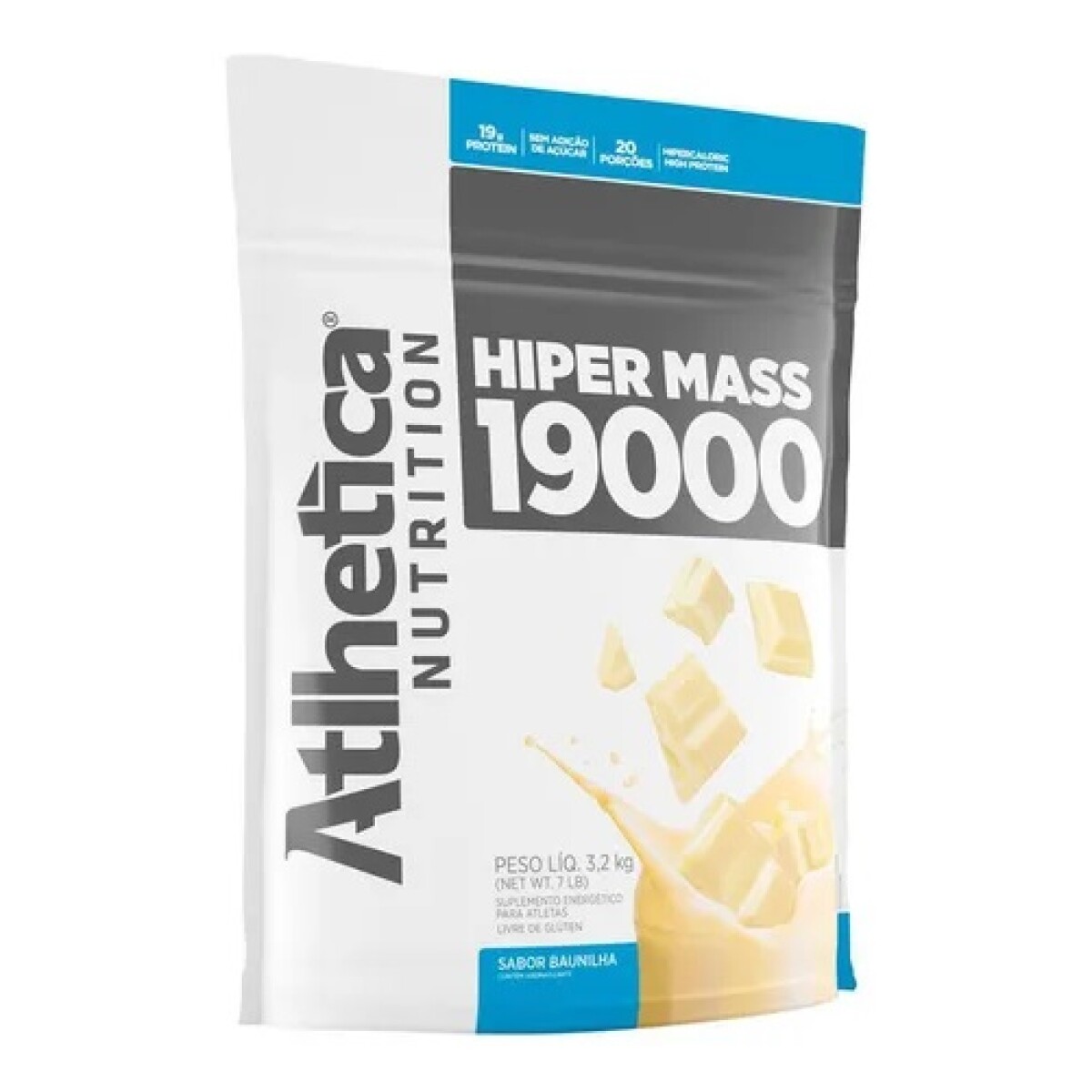 Hiper Mass 19000 Atlhetica Nutrition Sabor Vainilla 3,2 Kgs. 