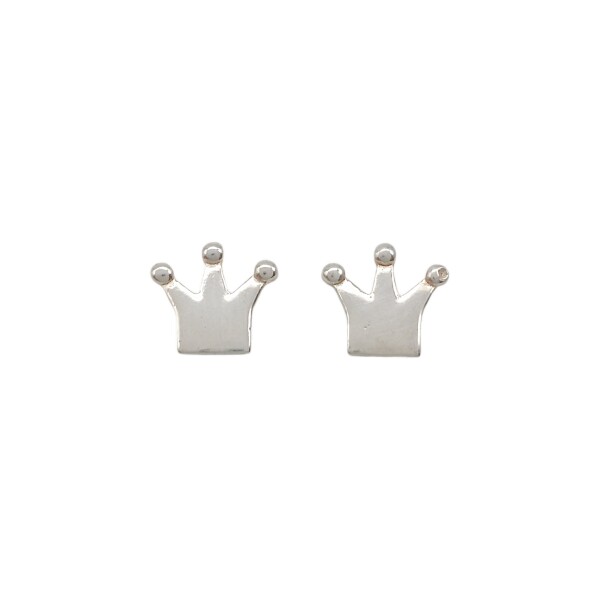 Caravanas Corona-Plata 925-Sin piedra-CA3532 sinpiedra