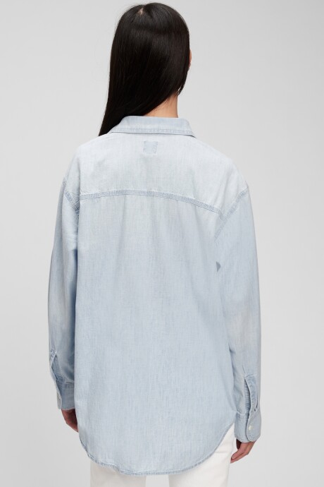 Camisa De Jean Big Mujer Light Indigo 6
