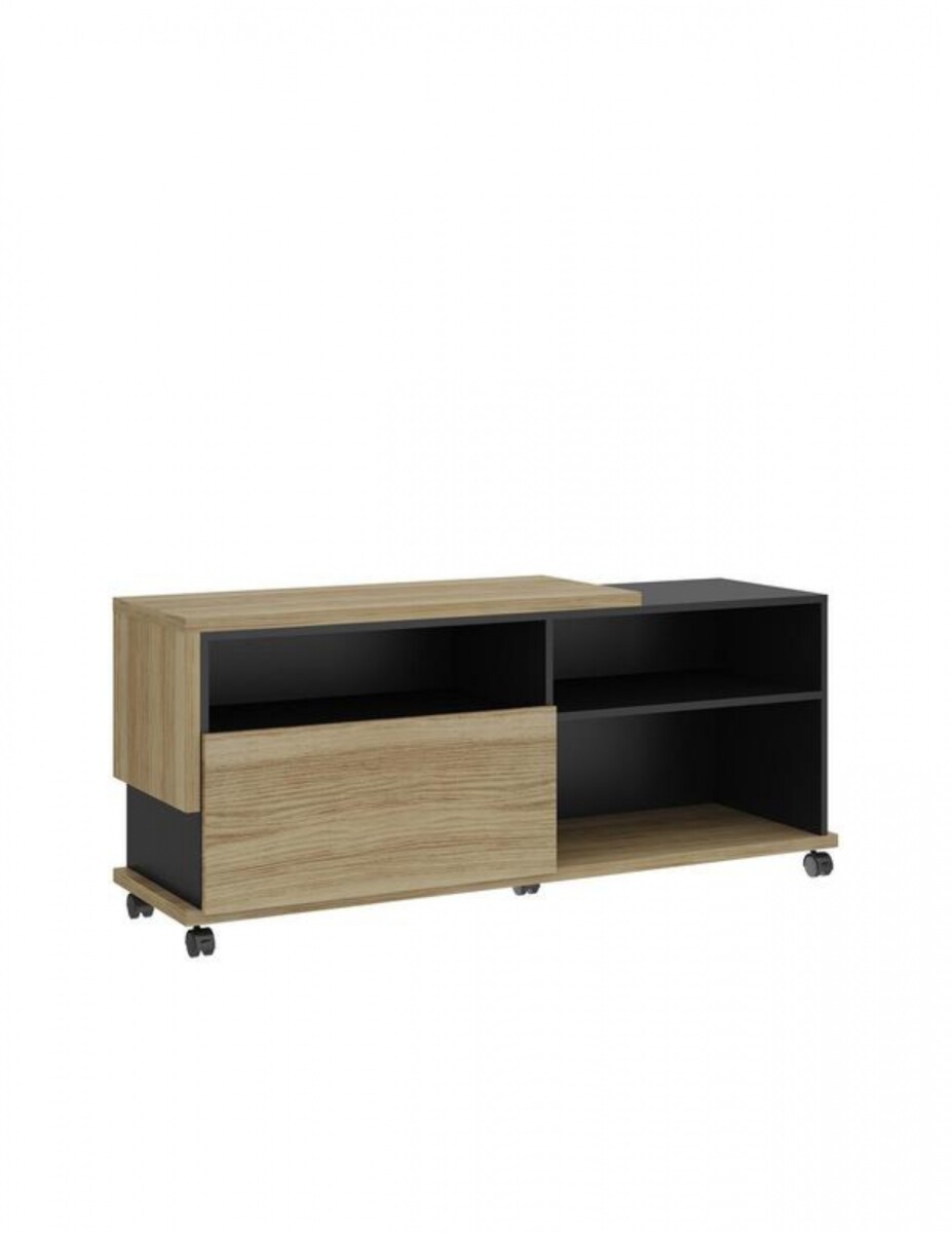 Rack Para Tv Negro/carvalho 906 