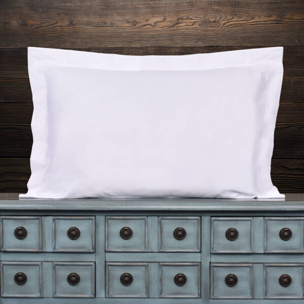 Funda Finezza 400 hilos Blanco con Bordado Blanco 50x70cm
