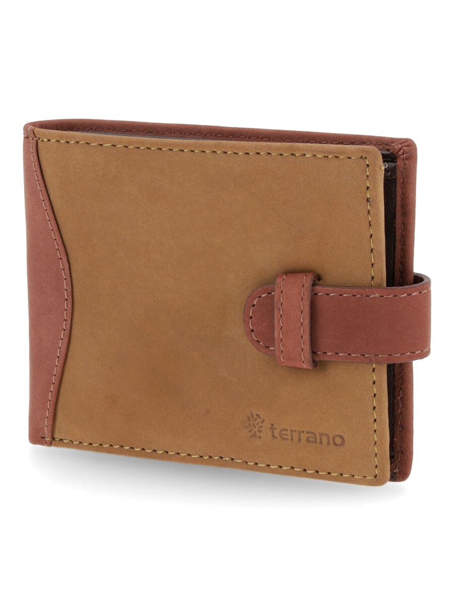 Billetera Nobuk con Presilla - Brandy 