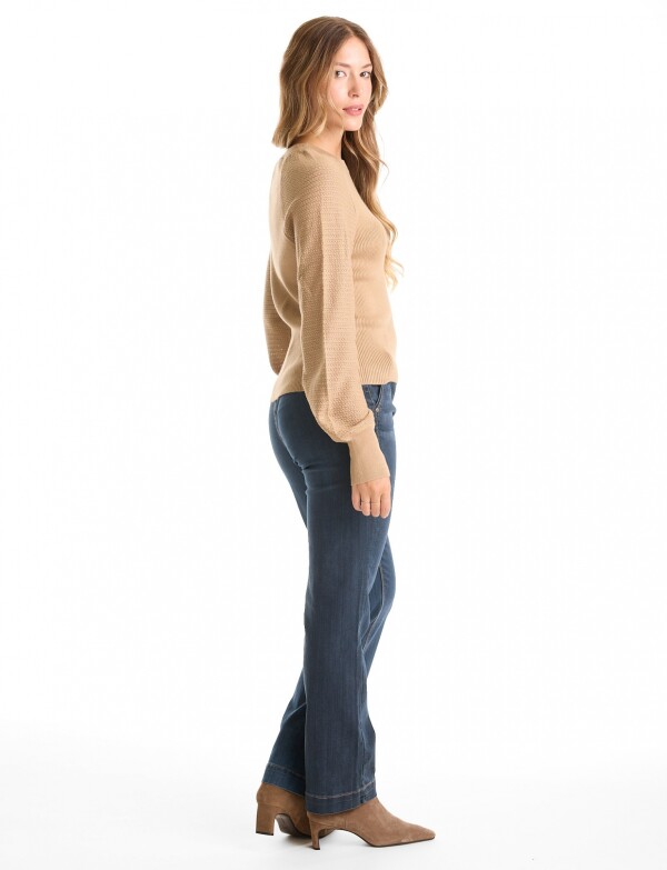 Buzo Manga Calada TOSTADO