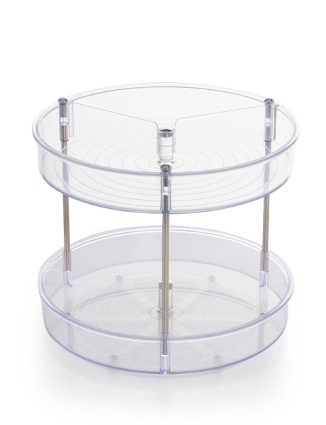ORGANIZADOR GIRATORIO 2 PISOS PLASTICO D23x20CM ORGANIZADOR GIRATORIO 2 PISOS PLASTICO D23x20CM