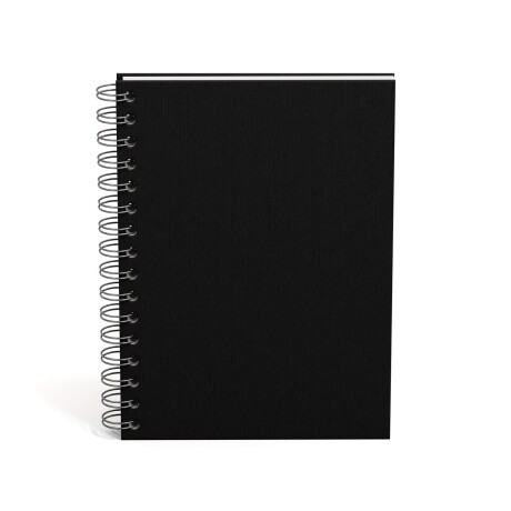LIBRETA A5 TAPA DURA PAPEL NEGRO