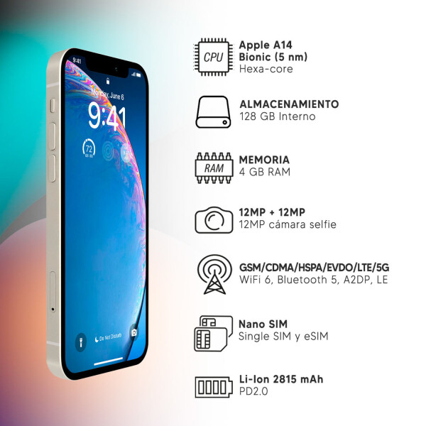 Iphone 12 4/128 Gb 5g + regalo BLANCO