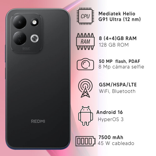Xiaomi Redmi 17 8 (4+4)gb Ram 128gb 4g + Regalo NEGRO