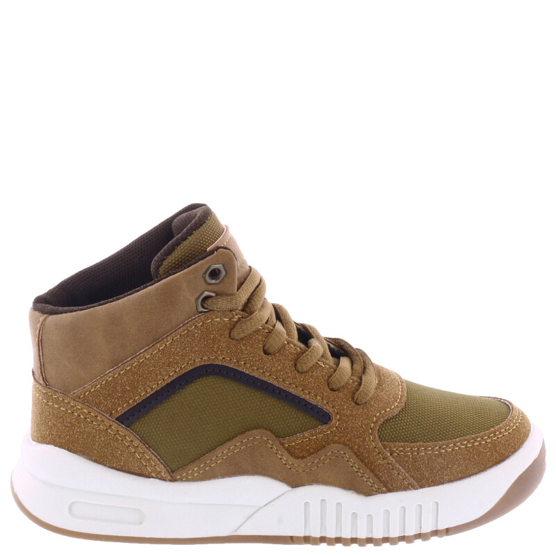 Botas de Niño Croco Kids Botita TINO acordonada Marrón Camel