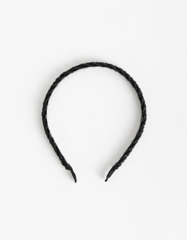 Vinchas Rígidas Liso Vincha Rígida Trenzada - Negro