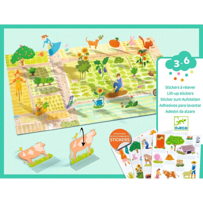 Sticker Escenas de vehículos 3D con pegatinas de Djeco Sticker Escenas de vehículos 3D con pegatinas de Djeco