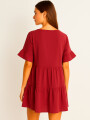 Vestido Kaleu Bordeaux Claro