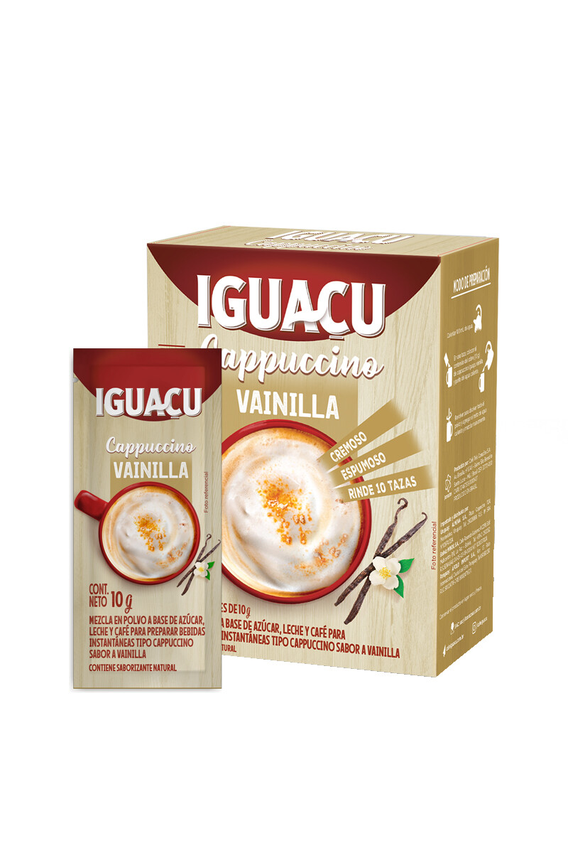 Café Iguaçu Cappuccino Vainilla 10 grs x10 Unidades 100 grs 