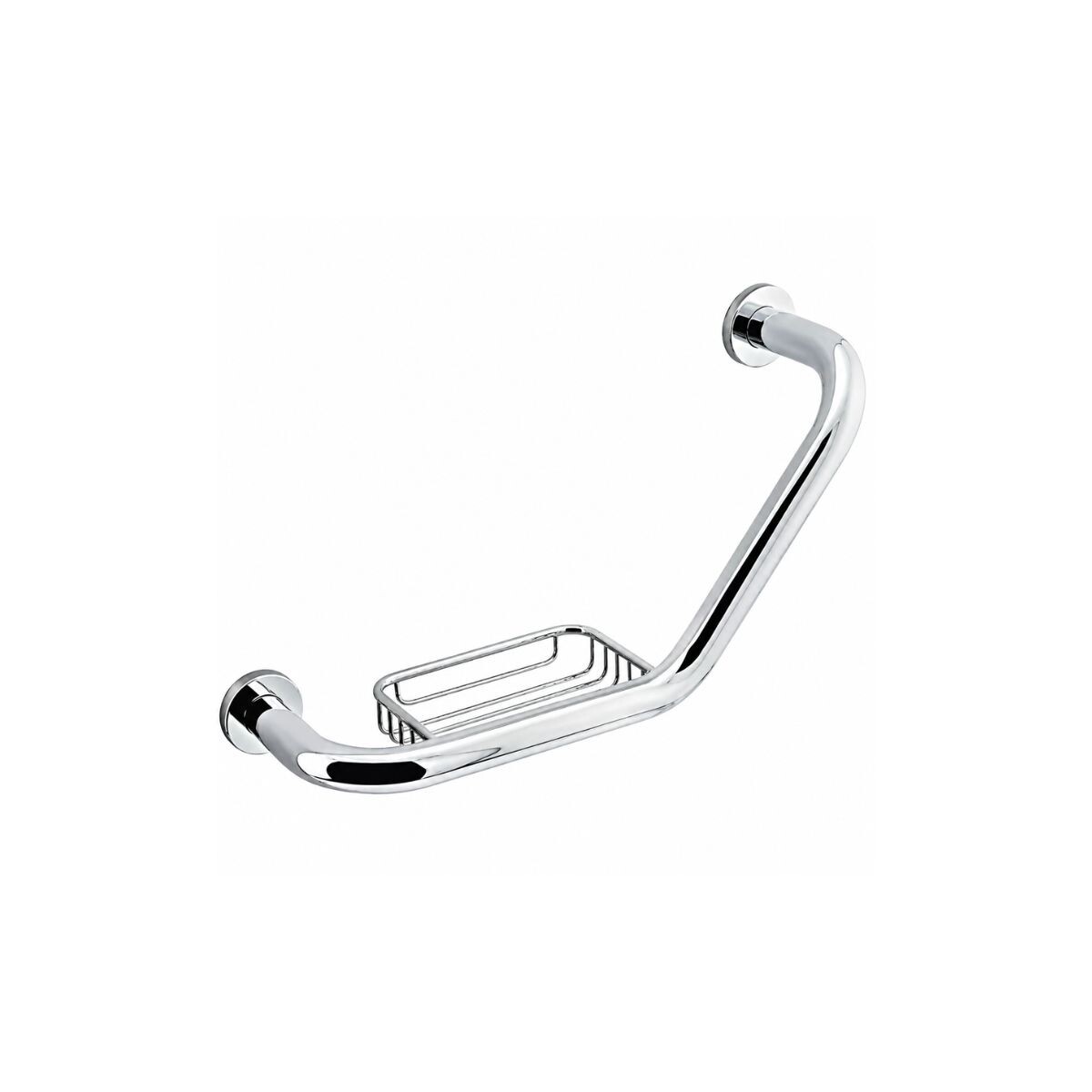 Agarradera En Angulo Con Jabonera Acero Inox.dmc 