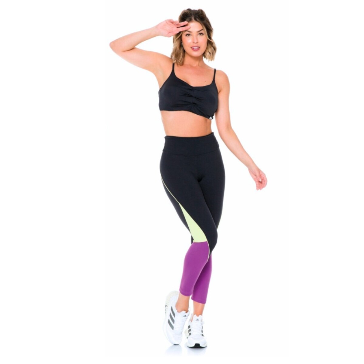 CALZA COMBINADA MICROFITNESS - NEGRO 