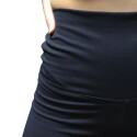 CALZA TIRO ALTO LYCRA CON ALGODÓN NEGRO
