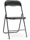 Silla plegable VIUF polipiel/acero negro Silla plegable VIUF polipiel/acero negro
