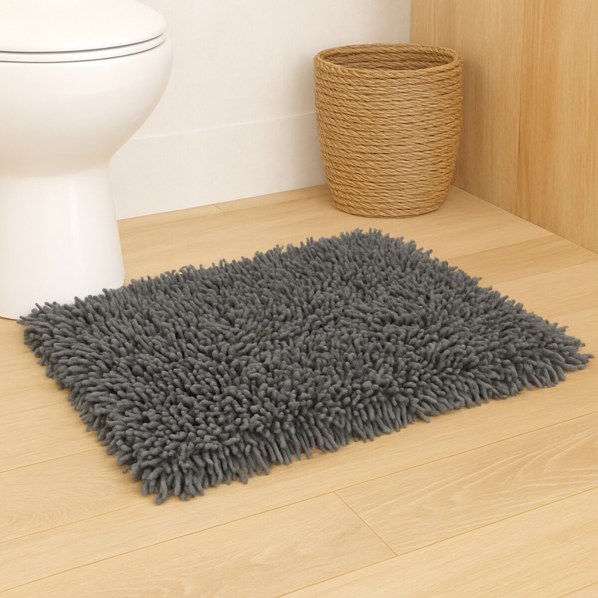 Alfombra 40x60cm Shaggy - GRIS 