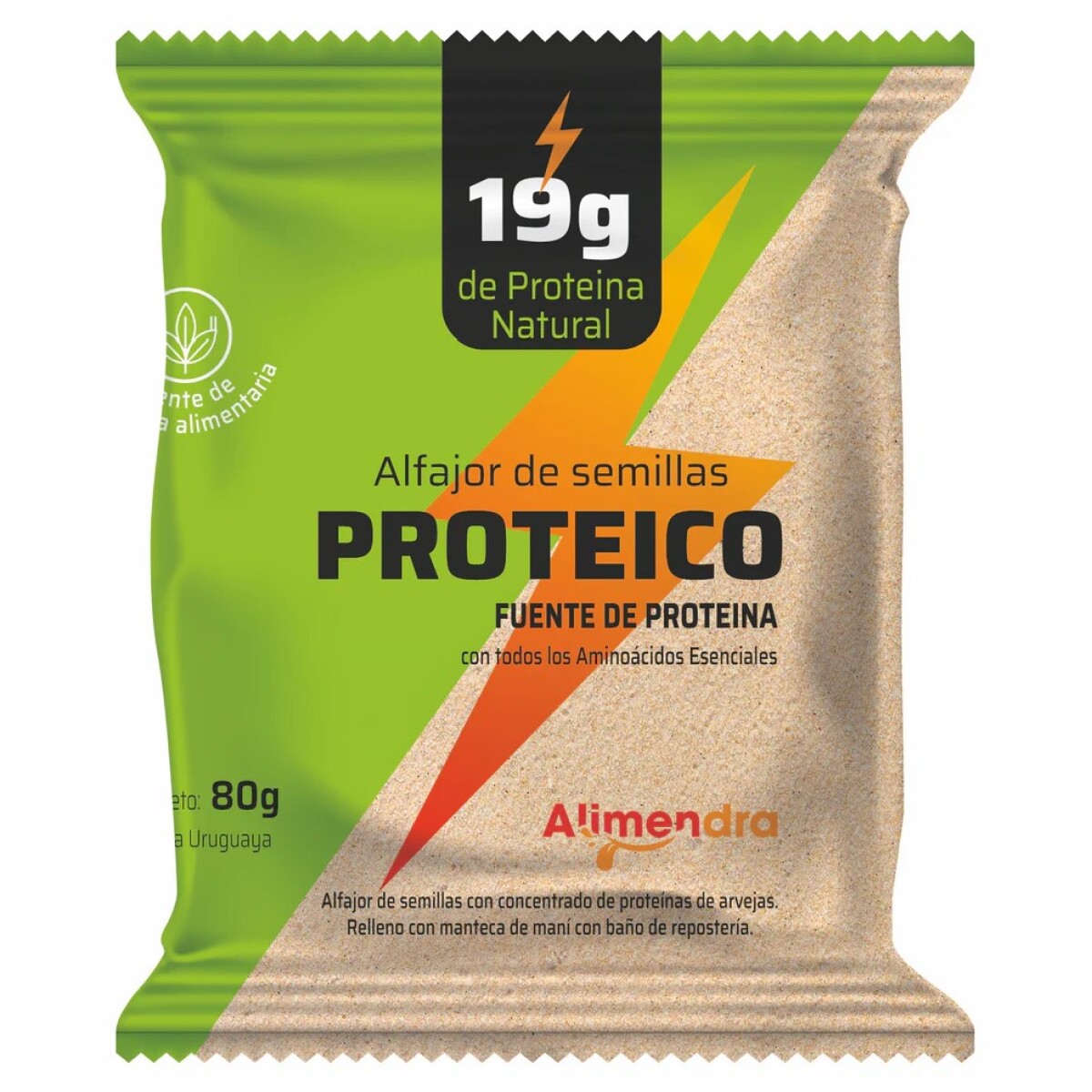 Alfajor Alimendra Proteico X 8 Unidades 