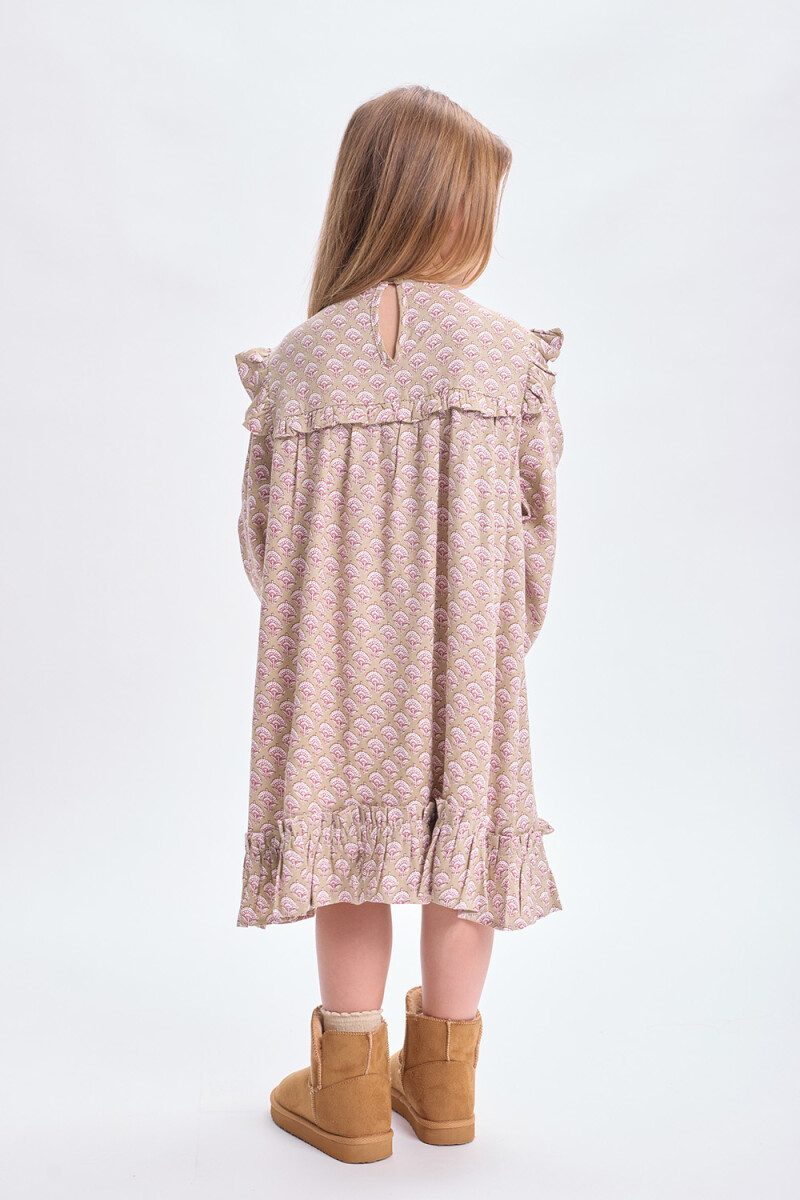 Vestido estampa boho Verde