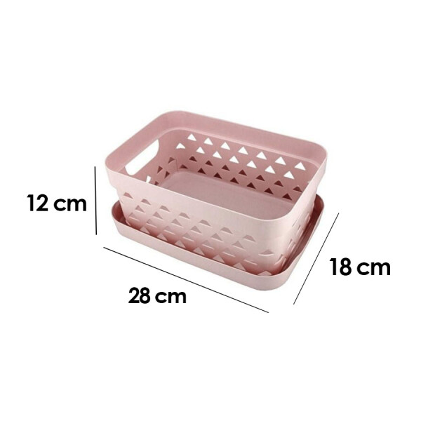 Organizador con tapa L rosa