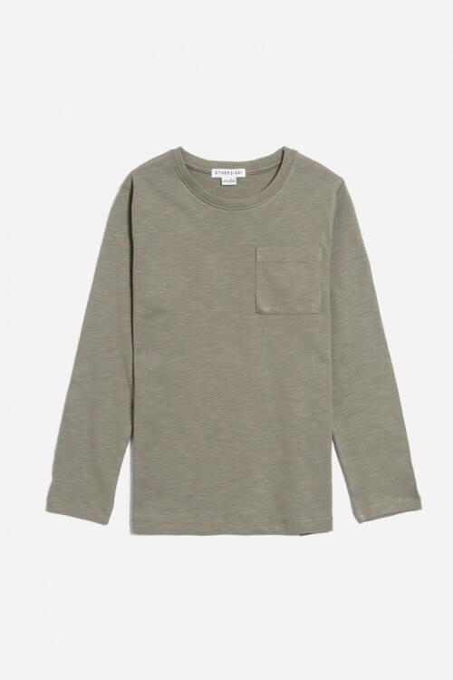 Remera básica manga larga KHAKI
