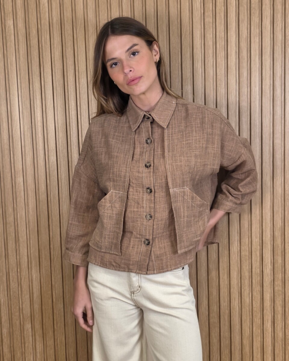 Sobrecamisa Greta - Tostado 