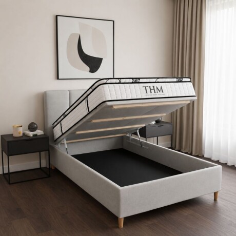 Sommier Baúl Smartbox HAMPTONS 1 plaza 90x190 Bronze Gris