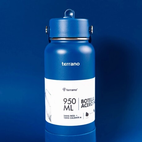BOTELLA TERRANO TERMICA C/PICO 950ML AZUL METALIZADO BOTELLA TERRANO TERMICA C/PICO 950ML AZUL METALIZADO