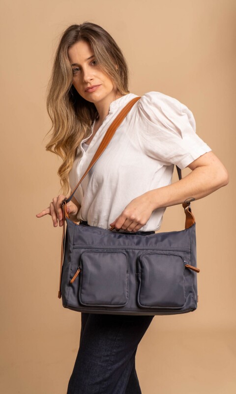 BANDOLERA MORRAL TAHINA AZUL PIEDRA C/ SUELA