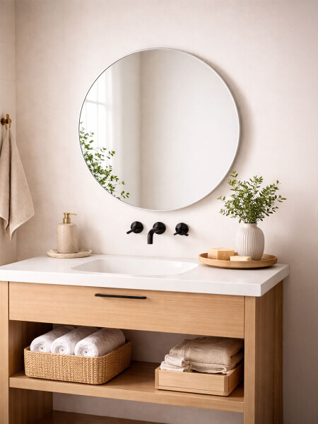 ESPEJO DECO PARA BAÑO BLANCO