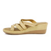 Country Sandalia Casual Taco Corrido C/tiras Cruzadas Crema