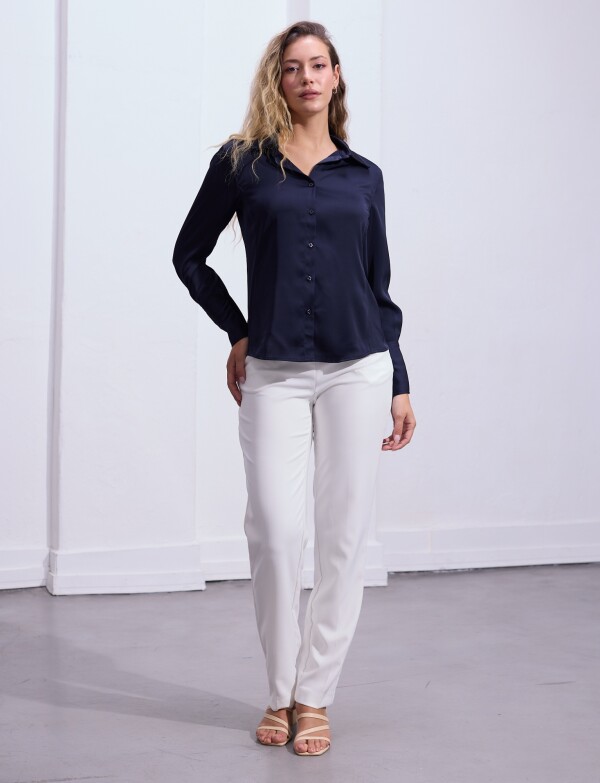 Camisa Saten AZUL
