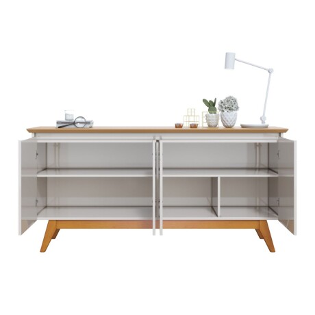 Aparador Classic - 4 Puertas Off White y Natural