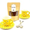 Set de café para dos personas cerámica Amarillo