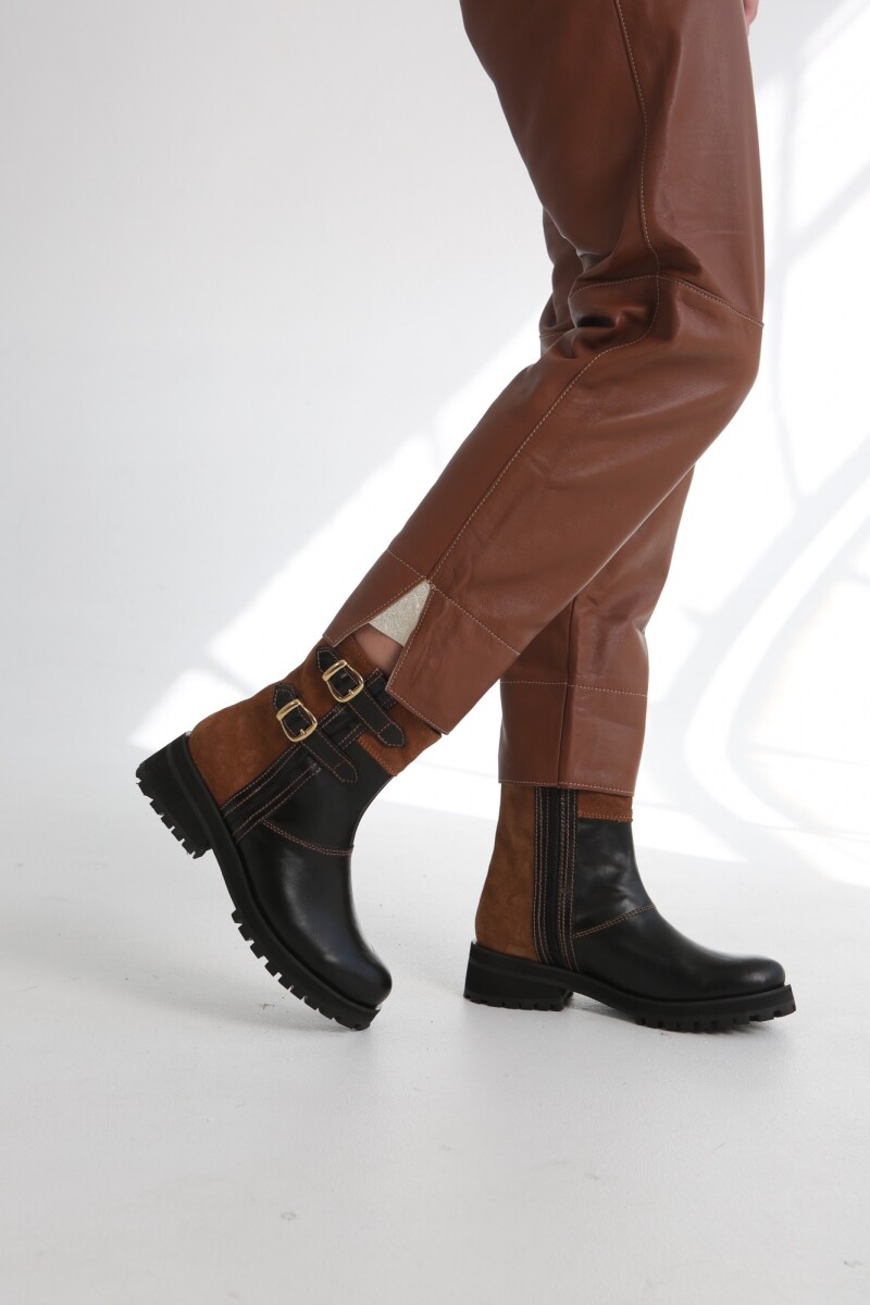 BOTA BIKER Negro Con Wh